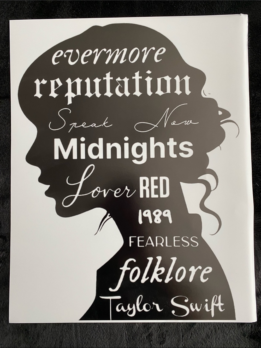 Taylor Swift 11x15 silhouette photo